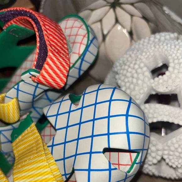 MINI MELISSA  Ioio + Fabula Inf Sandal, Yellow & Blue  NIB SZ12 - Picture 6 of 7